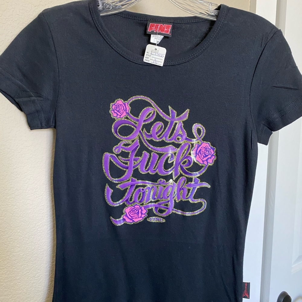 cropped black tee
